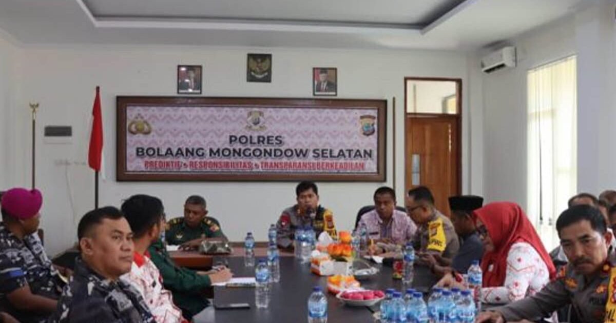 Polres Bolsel Rapat Keamanan Pemilu 2024