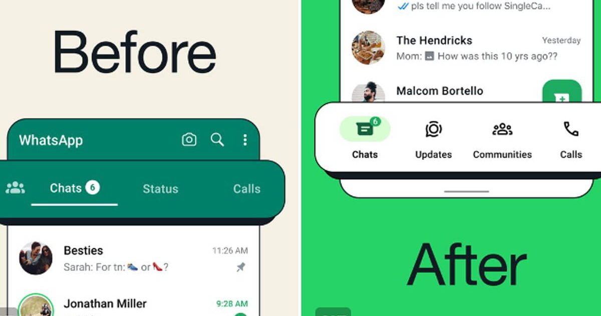 WhatsApp Navigasi Bawah