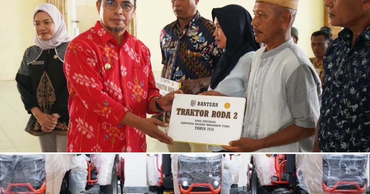 Bupati Bolmut Salurkan Bantuan Traktor