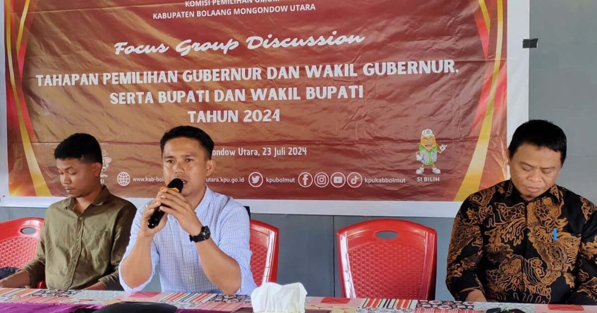 KPU Bolmut Gelar FGD Jelang Pemilu 2024