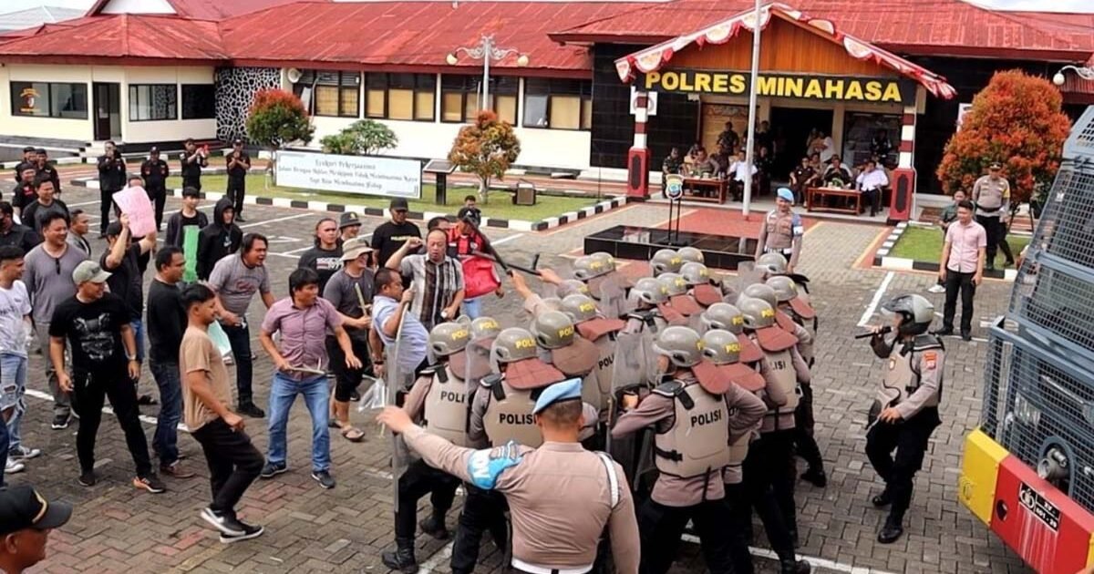 Polres Minahasa Simulasi SISPAMKOTA