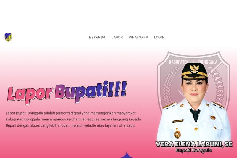 Bupati Donggala Luncurkan Platform Lapor Bupati