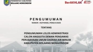 peserta lolos seleksi Dewas Perumda Bolmong