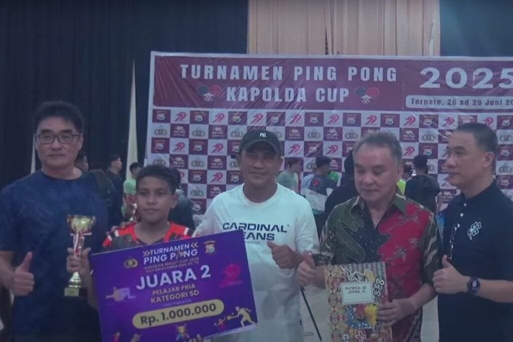 Hasil Turnamen Pingpong Kapolda Malut Cup 2025