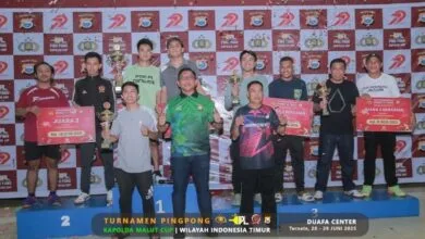 Hasil Turnamen Pingpong Kapolda Malut Cup 2025