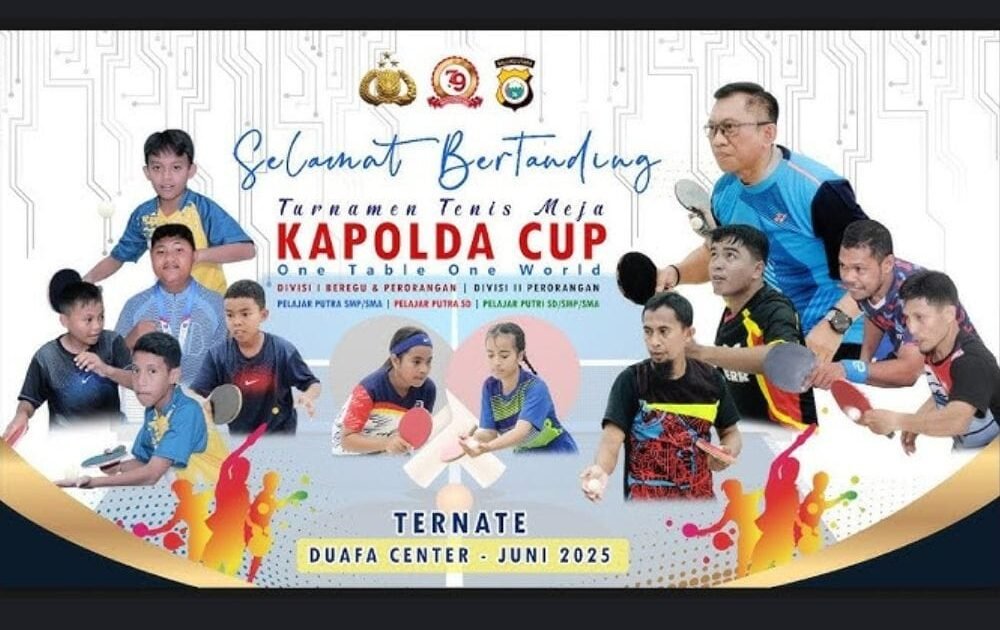 Turnamen Pingpong Kapolda Malut Cup 2025