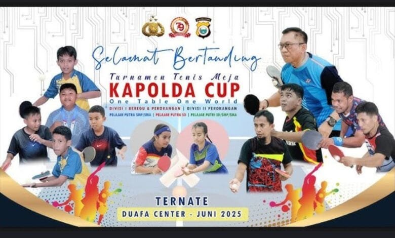 Turnamen Pingpong Kapolda Malut Cup 2025