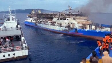 Kebakaran KM Barcelona VA