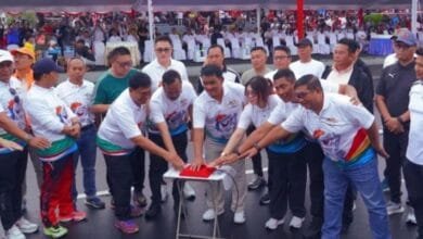 logo dan maskot Porprov XII Manado 2025