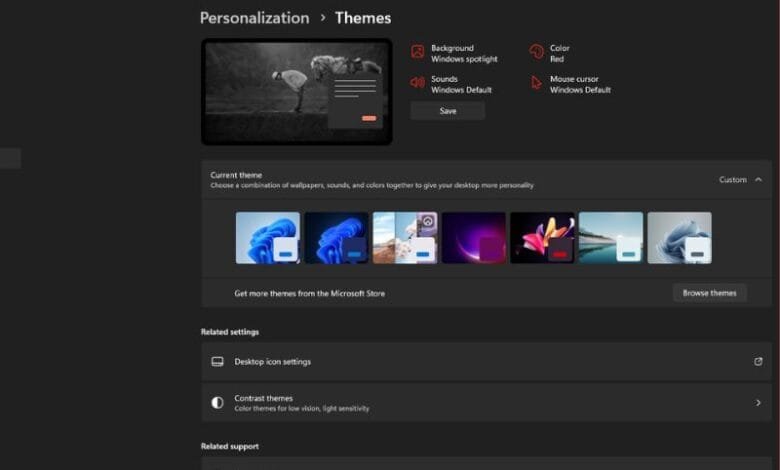 mode gelap Windows 11