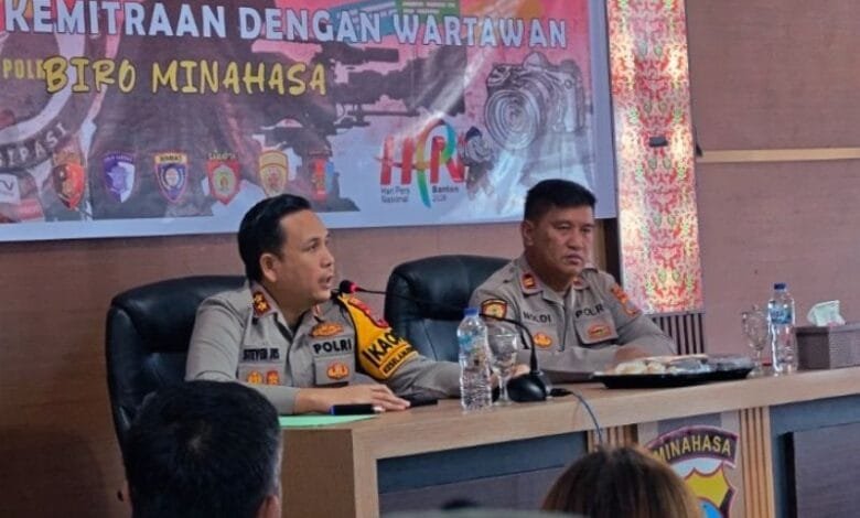 kemitraan Polres Minahasa dan pers