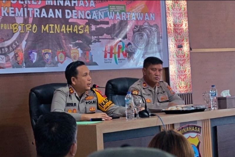 kemitraan Polres Minahasa dan pers