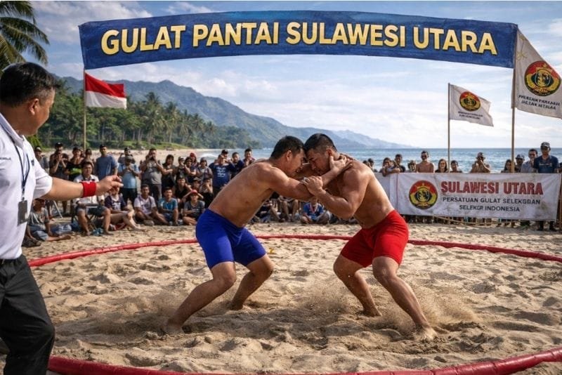 Gulat pantai Sulawesi Utara