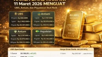 Harga emas hari ini 11 Maret 2026